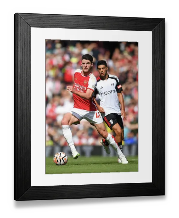 Framed Print : Arsenal's Declan Rice Scores Thriller Against Fulham in 2023-24 Premier League