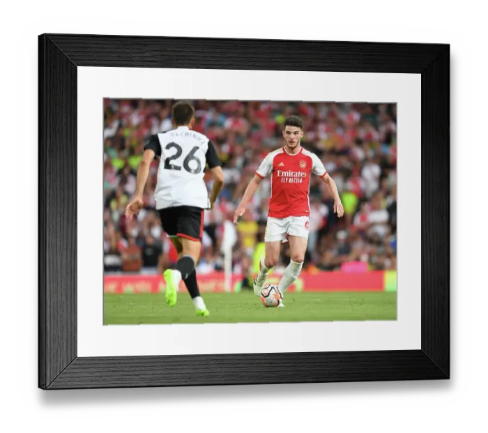 Framed Print : Arsenal vs Fulham: Declan Rice in Action - Premier League 2023-24