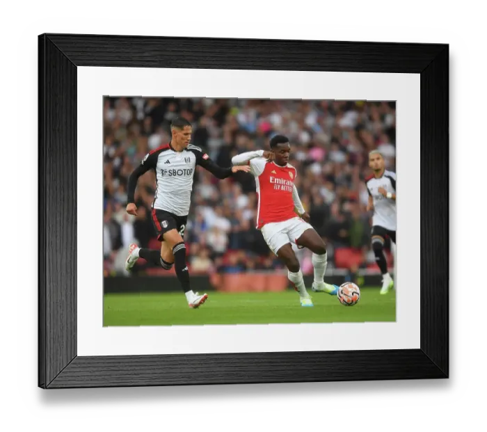 Framed Print : Arsenal's Nketiah Shines: Arsenal vs Fulham, Premier League 2023-24