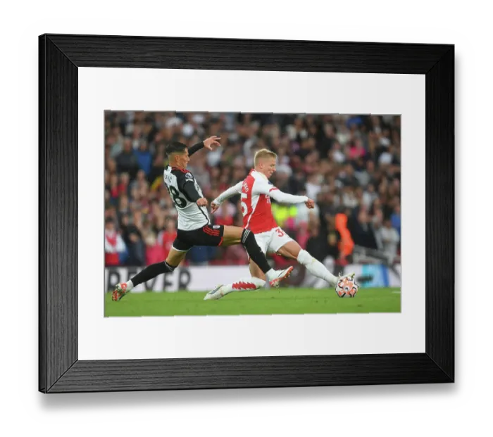 Framed Print : Arsenal vs. Fulham: Zinchenko Faces Off in Premier League Clash (2023-24) Framed Print : Arsenal vs. Fulham: Zinchenko Faces Off in Premier League Clash (2023-24)