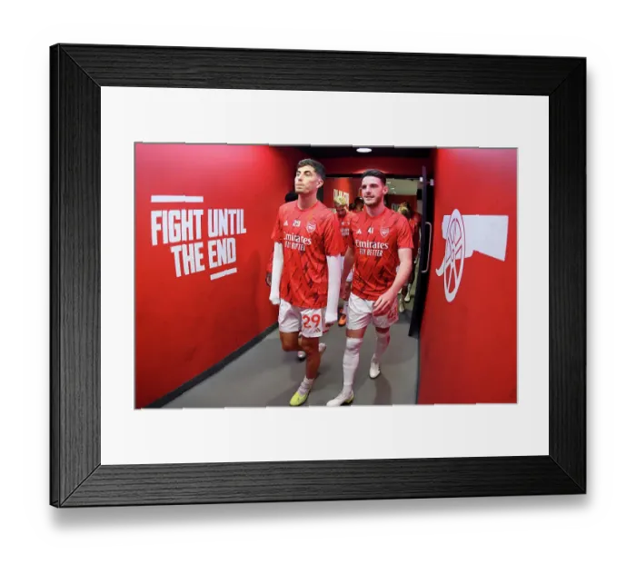 Framed Print : Arsenal's Havertz and Rice Lead the Way: Premier League Showdown Tunnel Moment (2023-24) Framed Print : Arsenal's Havertz and Rice Lead the Way: Premier League Showdown Tunnel Moment (2023-24)
