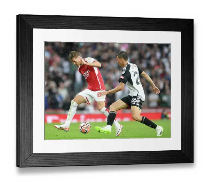 Framed Print : Arsenal vs. Fulham: A Fight for Control in the 2023-24 Premier League - Battle for Possession