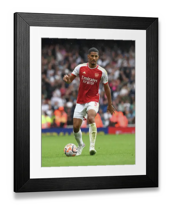 Framed Print : William Saliba's Debut: Arsenal Kick-Off 2023-24 Premier League with Impressive Win Against Fulham