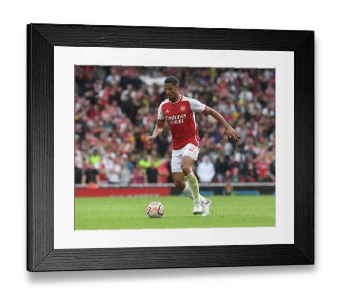 Framed Print : Saliba Shines: Arsenal's Victory Over Fulham in the 2023-24 Premier League Framed Print : Saliba Shines: Arsenal's Victory Over Fulham in the 2023-24 Premier League