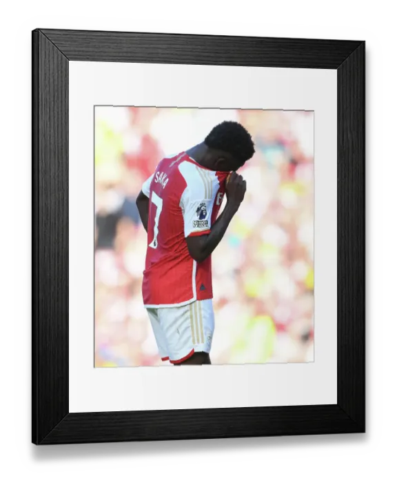 Framed Print : Saka's Showdown: Arsenal vs. Manchester United (2023-24) Framed Print : Saka's Showdown: Arsenal vs. Manchester United (2023-24)