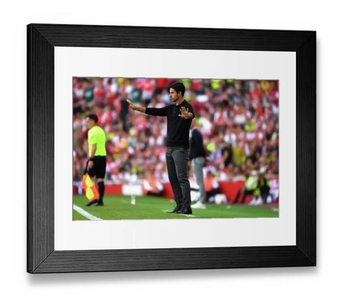 Framed Print : Mikel Arteta Reacts: Arsenal FC vs Manchester United, Premier League 2023-24