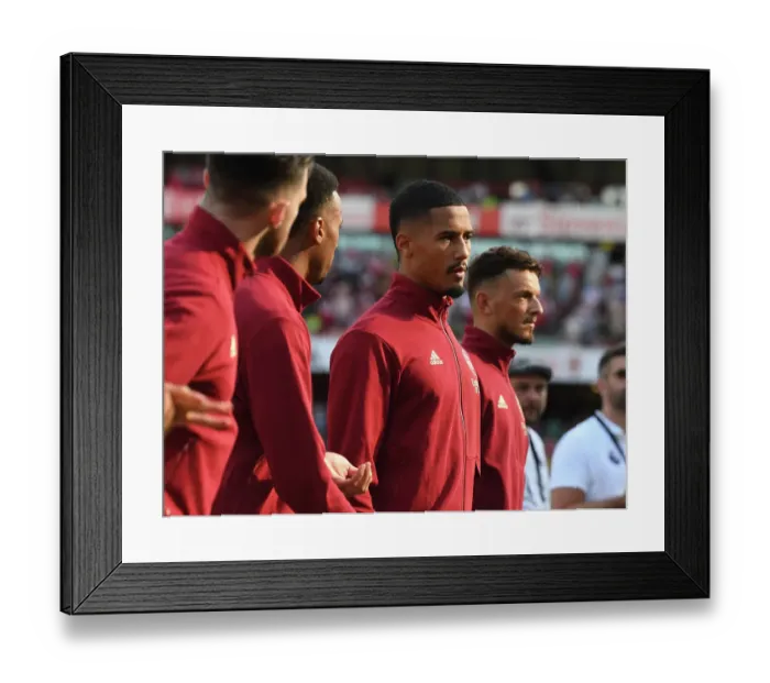 Framed Print : William Saliba's Premier League Debut: Arsenal vs Manchester United, 2023-24