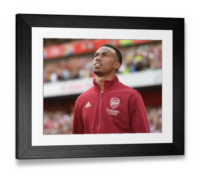 Framed Print : Arsenal vs Manchester United: Gabriel's Determined Stance Ahead of the 2023-24 Premier League Clash Framed Print : Arsenal vs Manchester United: Gabriel's Determined Stance Ahead of the 2023-24 Premier League Clash