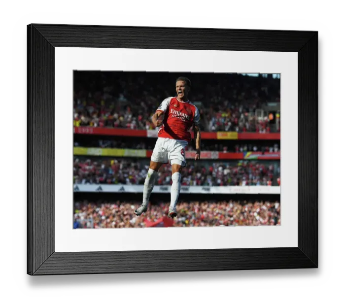Framed Print : Odegaard Scores First Arsenal Goal: Arsenal 1-Manchester United, Premier League 2023-24