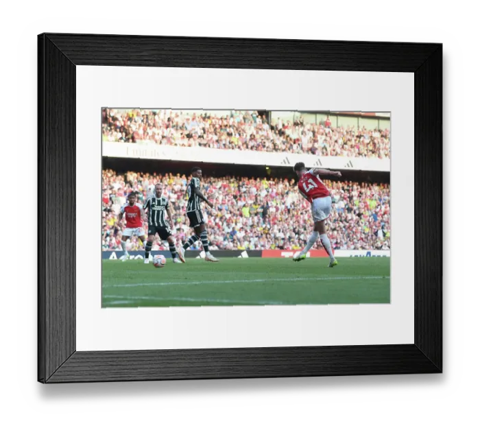Framed Print : Surprise Goal: Declan Rice Stuns Manchester United with a Strike for Arsenal (2023-24) Framed Print : Surprise Goal: Declan Rice Stuns Manchester United with a Strike for Arsenal (2023-24)