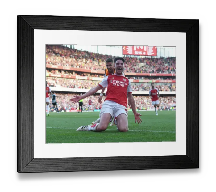 Framed Print : Arsenal's Comeback: Rice Scores the Second in a Thrilling 2-1 Victory over Manchester United (2023-24) Framed Print : Arsenal's Comeback: Rice Scores the Second in a Thrilling 2-1 Victory over Manchester United (2023-24)