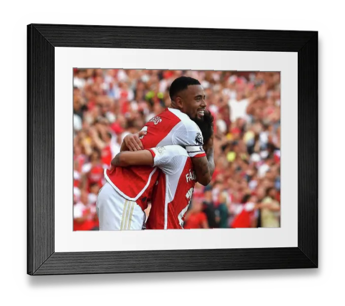 Framed Print : Gabriel Jesus Hat-Trick: Arsenal's Thrilling Victory Over Manchester United in the 2023-24 Premier League Framed Print : Gabriel Jesus Hat-Trick: Arsenal's Thrilling Victory Over Manchester United in the 2023-24 Premier League