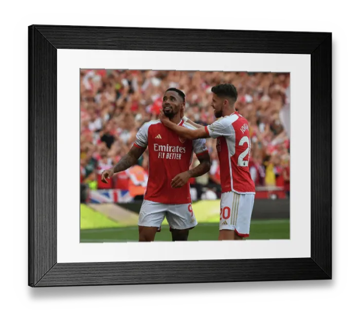 Framed Print : Arsenal's Triumph: Jesus Scores Third in Thrilling Arsenal v Manchester United Clash (2023-24) Framed Print : Arsenal's Triumph: Jesus Scores Third in Thrilling Arsenal v Manchester United Clash (2023-24)