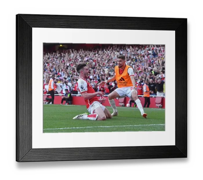 Framed Print : Double Trouble: Rice and Jorginho's Stunning Goals in Arsenal's Victory Over Manchester United (2023-24) Framed Print : Double Trouble: Rice and Jorginho's Stunning Goals in Arsenal's Victory Over Manchester United (2023-24)