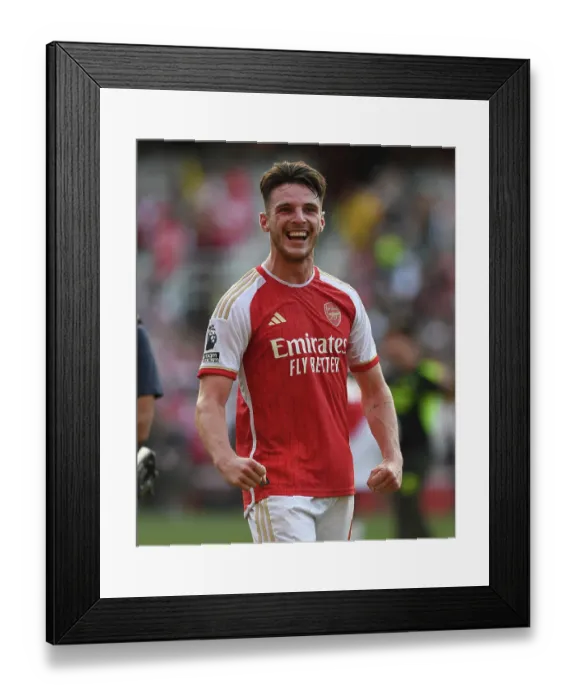 Framed Print : Arsenal's Triumph Over Manchester United: Declan Rice Leads the Victory Celebrations (2023-24 Premier League) Framed Print : Arsenal's Triumph Over Manchester United: Declan Rice Leads the Victory Celebrations (2023-24 Premier League)
