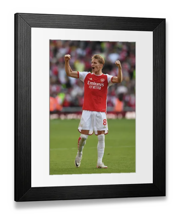Framed Print : Arsenal Celebrates Premier League Victory Over Manchester United: Martin Ødegaard's Triumph at Emirates Stadium (2023-24) Framed Print : Arsenal Celebrates Premier League Victory Over Manchester United: Martin Ødegaard's Triumph at Emirates Stadium (2023-24)