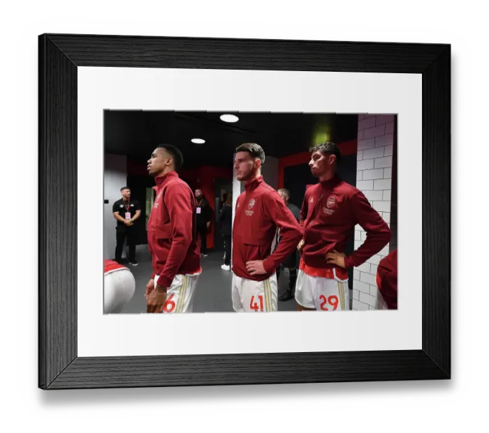Framed Print : Tunnel Tension: Arsenal vs Manchester United - The 2023-24 Premier League Showdown Framed Print : Tunnel Tension: Arsenal vs Manchester United - The 2023-24 Premier League Showdown