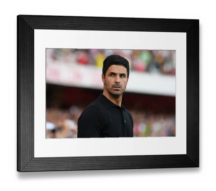 Framed Print : Arsenal vs Manchester United: Arteta's Showdown in the Premier League (2023-24)