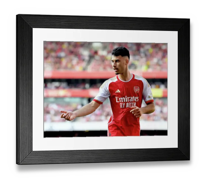 Framed Print : Arsenal vs Manchester United: Gabriel Martinelli's Reaction - Premier League 2023-24 Framed Print : Arsenal vs Manchester United: Gabriel Martinelli's Reaction - Premier League 2023-24
