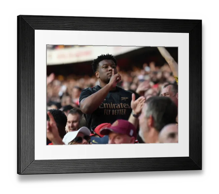 Framed Print : Arsenal Fans Celebrate: Arsenal FC vs Manchester United, Premier League 2023-24 Framed Print : Arsenal Fans Celebrate: Arsenal FC vs Manchester United, Premier League 2023-24