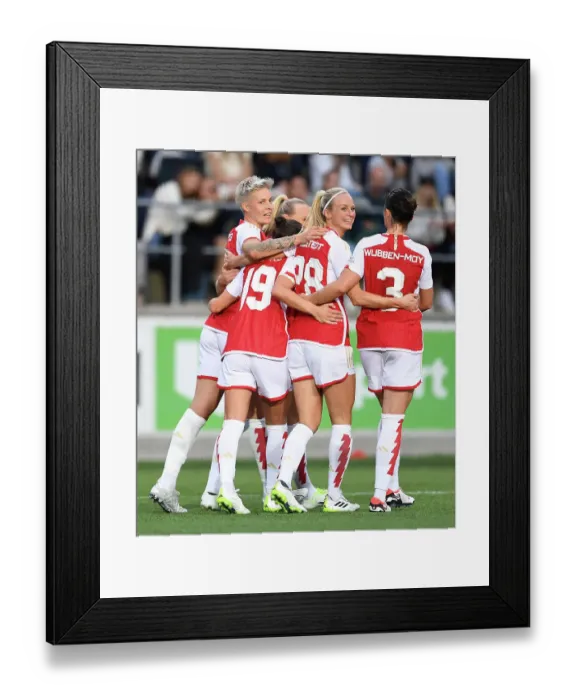 Framed Print : Arsenal Women's UEFA Champions League Triumph: Lina Hurtig Nets Historic Second Goal Against Linkopings FC Framed Print : Arsenal Women's UEFA Champions League Triumph: Lina Hurtig Nets Historic Second Goal Against Linkopings FC