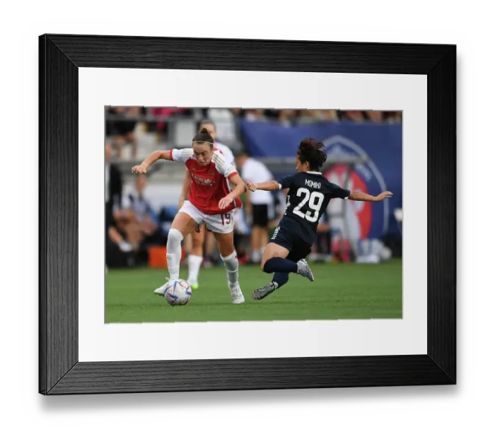 Framed Print : Arsenal Women Face Off Against Linkopings FC in UEFA Champions League Clash, September 2023