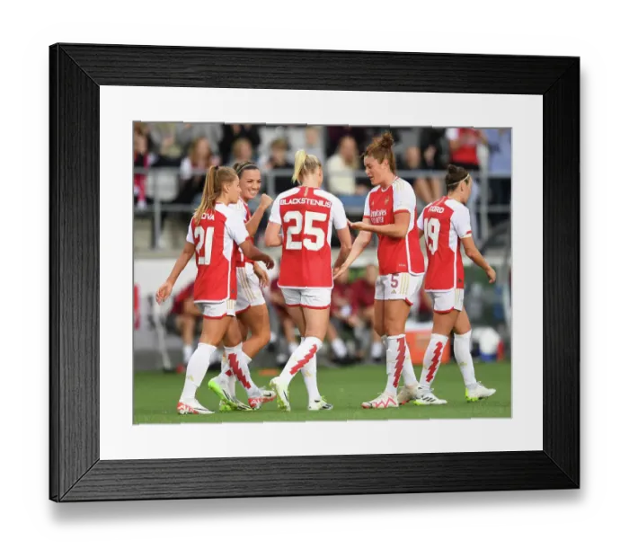 Framed Print : Arsenal Women Triumph: Stina Blackstenius Scores Third Goal vs. Linkopings FC in UEFA Women's Champions League