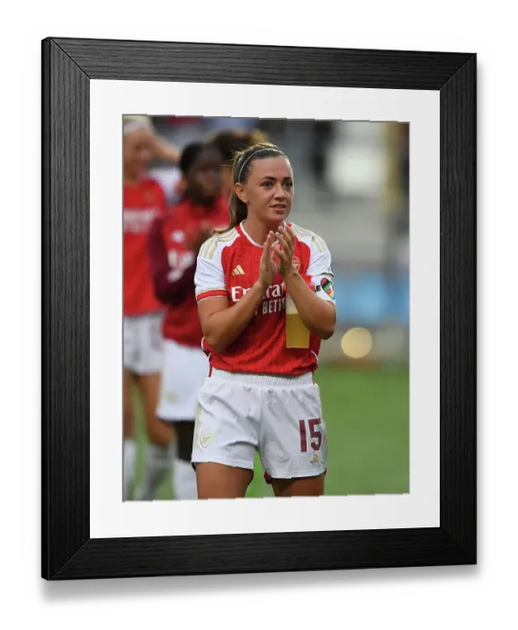Framed Print : Arsenal Women Make History: Victory in UEFA Champions League Debut vs. Linkoping FC (2023-24)