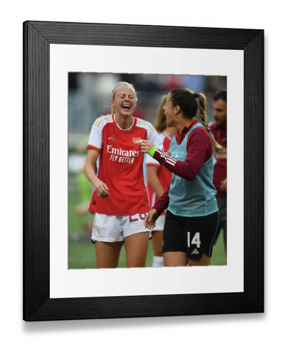 Framed Print : Arsenal Women vs. Linkopings FC: A UEFA Champions League Showdown in Sweden, 2023