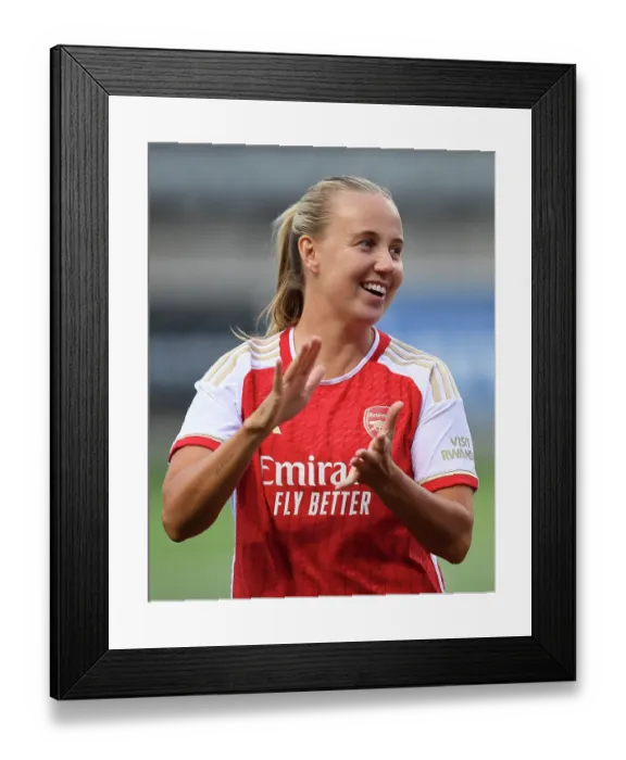 Framed Print : Arsenal Women Make History: Triumphant UEFA Champions League Debut Against Linkoping FC (2023-24)