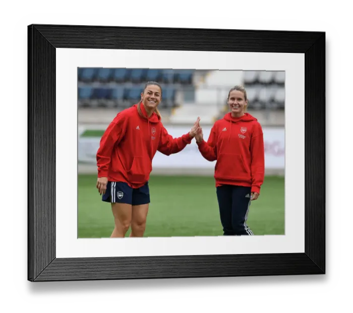 Framed Print : Arsenal Women Prepare for UEFA Champions League Battle against Linkoping FC in Sweden