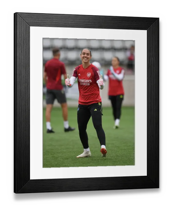 Framed Print : Arsenal Women Prepare for UEFA Champions League Battle against Linkopings FC in Sweden