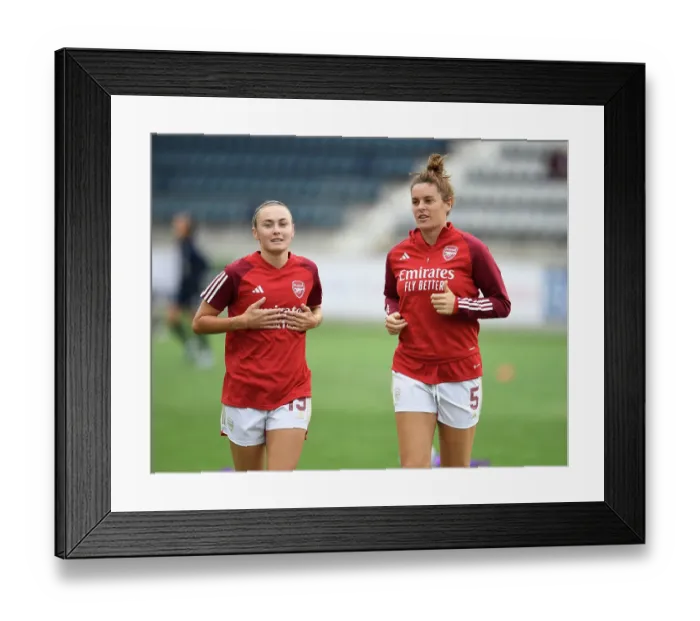 Framed Print : Arsenal Women Prepare for UEFA Champions League Battle against Linkopings FC in Sweden