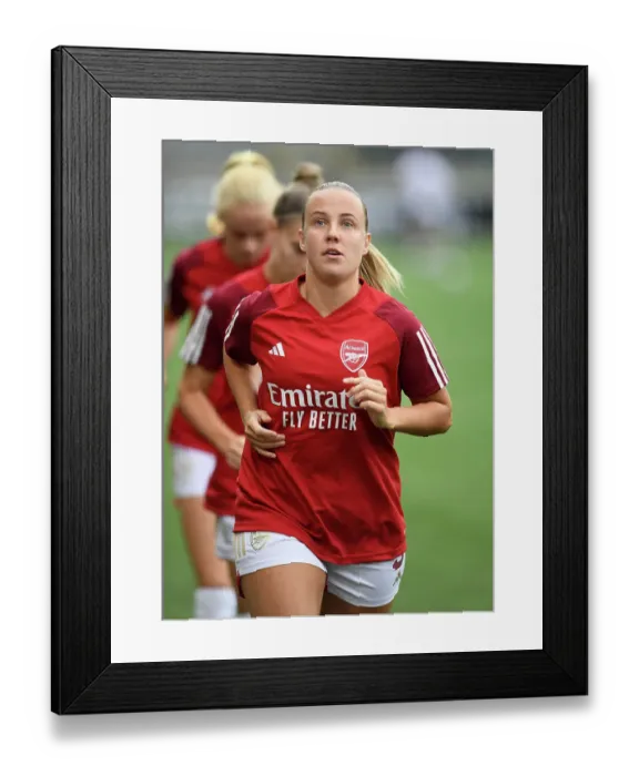 Framed Print : Arsenal Women's Team Training Before UEFA Champions League Match Against Linkoping FC in Sweden (September 2023)