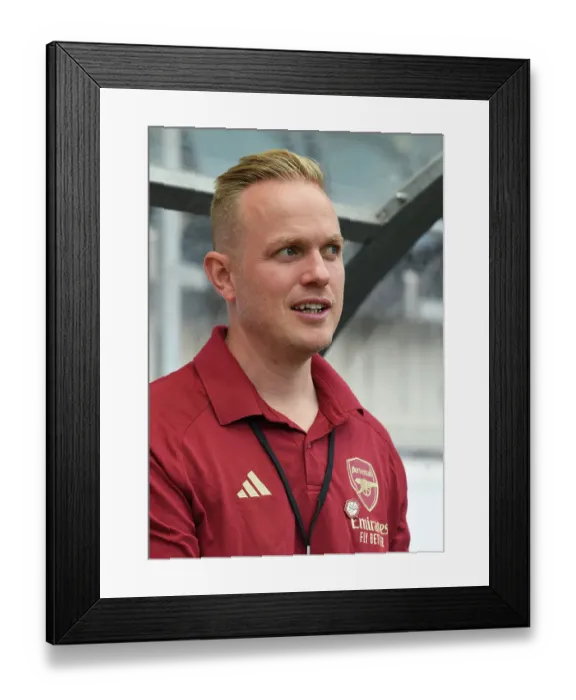 Framed Print : Arsenal Women Kick Off UEFA Champions League Campaign Under Jonas Eidevall's Leadership vs Linkopings FC (2023-24)