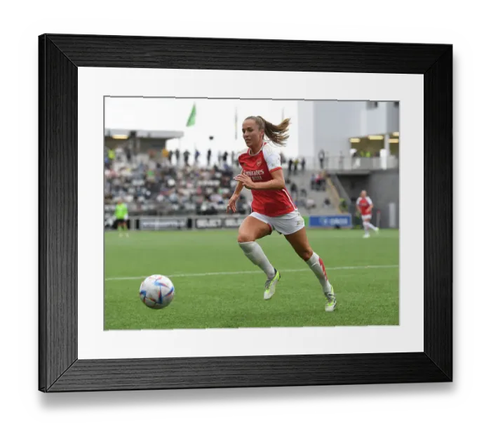 Framed Print : Arsenal Women in Action against Linkopings FC in UEFA Women's Champions League Group 3 Round 1, Sweden (September 2023)