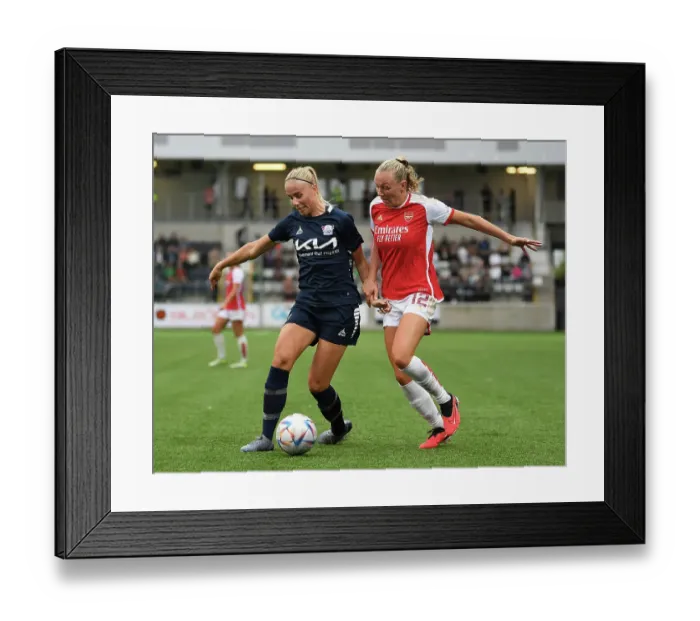 Framed Print : Arsenal Women Battle Linkopings FC in UEFA Champions League Clash