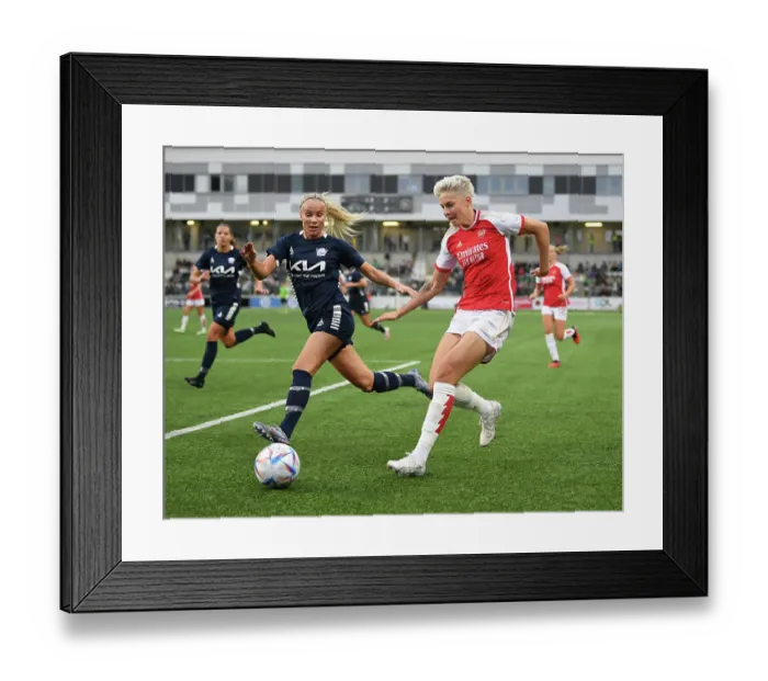Framed Print : Arsenal Women Battle Linkopings FC in UEFA Champions League Showdown