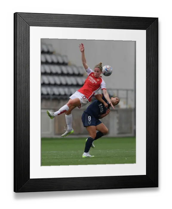 Framed Print : Battle in the Champions League: Arsenal Women vs Paris FC (2023), Linkoping, Sweden