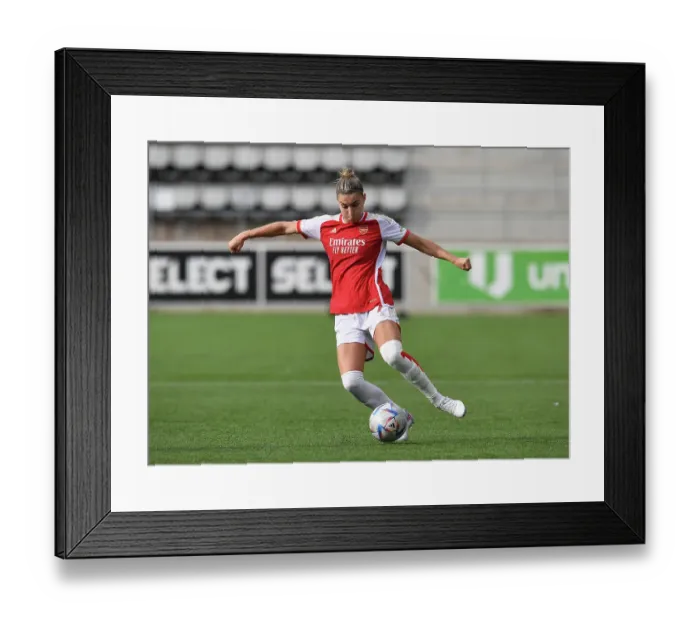 Framed Print : Arsenal Women Battle Paris FC in UEFA Champions League Clash in Sweden