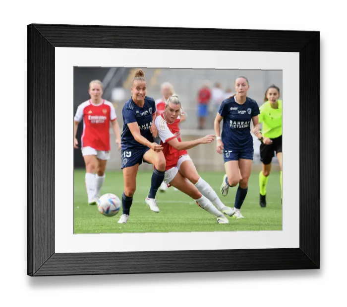 Framed Print : Arsenal Women vs Paris FC: Battle in Sweden - UEFA Champions League Showdown (September 2023)