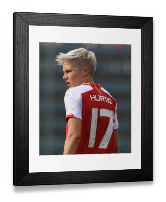 Framed Print : Arsenal Women vs Paris FC: Battle in the UEFA Champions League, Linkoping 2023