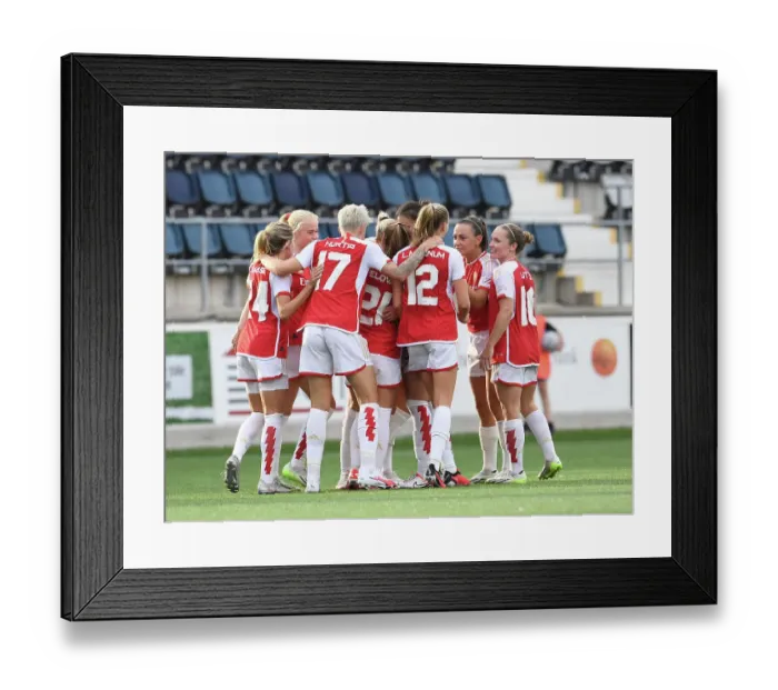 Framed Print : Alessia Russo's Hat-Trick Leads Arsenal Women to UEFA Champions League Victory over Paris FC