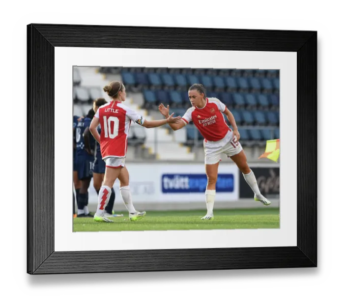 Framed Print : Arsenal Women Triumph in Penalty Shootout Against Paris FC in UEFA Champions League