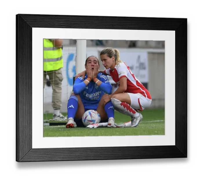 Framed Print : Heartbreaking Penalty Shootout: Arsenal Women's UEFA Champions League Defeat to Paris FC (2023-24)