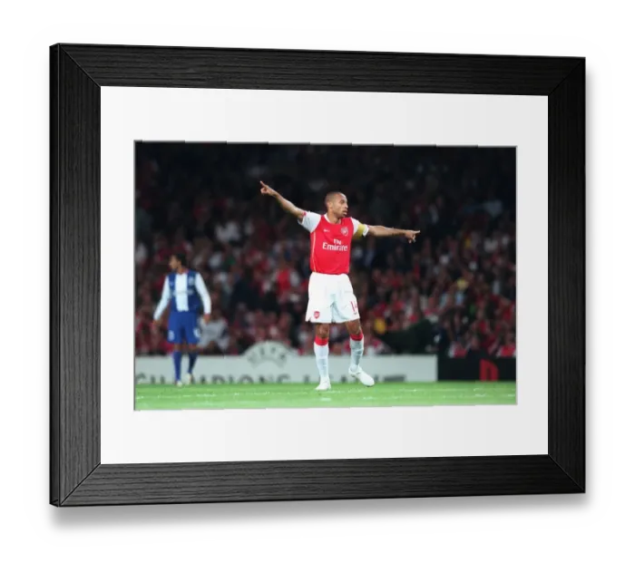 Framed Print : Thierry Henry's Brilliant Double: Arsenal's UEFA Champions League Victory over FC Porto (2006) Framed Print : Thierry Henry's Brilliant Double: Arsenal's UEFA Champions League Victory over FC Porto (2006)