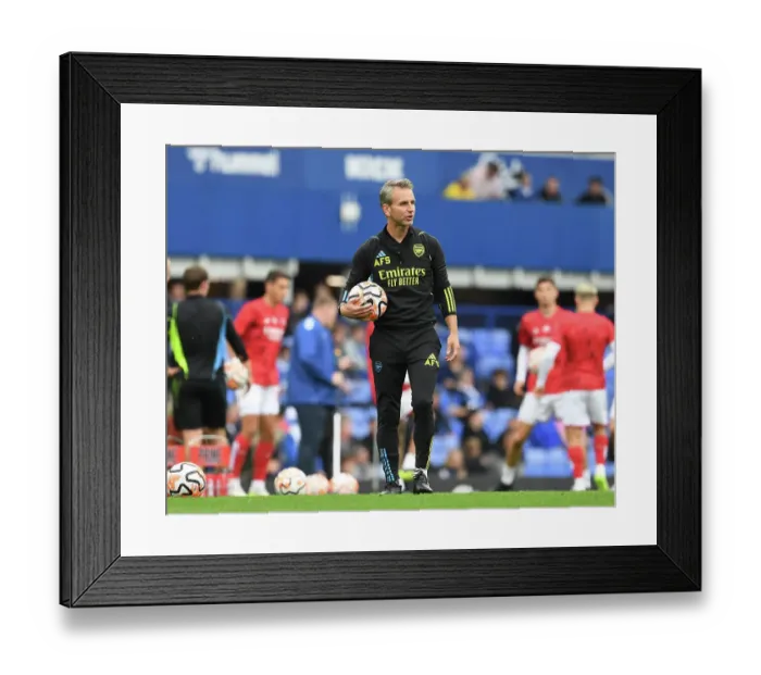 Framed Print : Arsenal Coach Albert Stuivenberg Before Everton vs Arsenal Premier League Clash (2023-24)