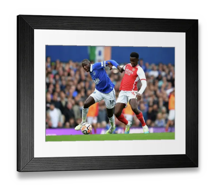 Framed Print : Battle for Possession: Everton's Doucoure vs. Arsenal's Nketiah in the 2023-24 Premier League Clash Framed Print : Battle for Possession: Everton's Doucoure vs. Arsenal's Nketiah in the 2023-24 Premier League Clash