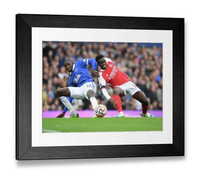 Framed Print : Clash at Goodison Park: Nketiah vs. Doucoure - Everton vs. Arsenal, Premier League 2023-24 Framed Print : Clash at Goodison Park: Nketiah vs. Doucoure - Everton vs. Arsenal, Premier League 2023-24