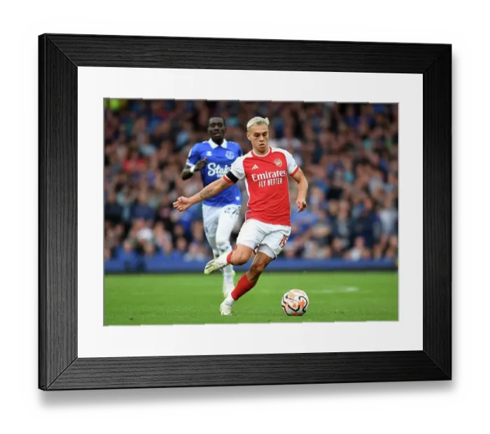 Framed Print : Arsenal's Trossard Sprints Past Everton: Premier League Showdown, September 2023